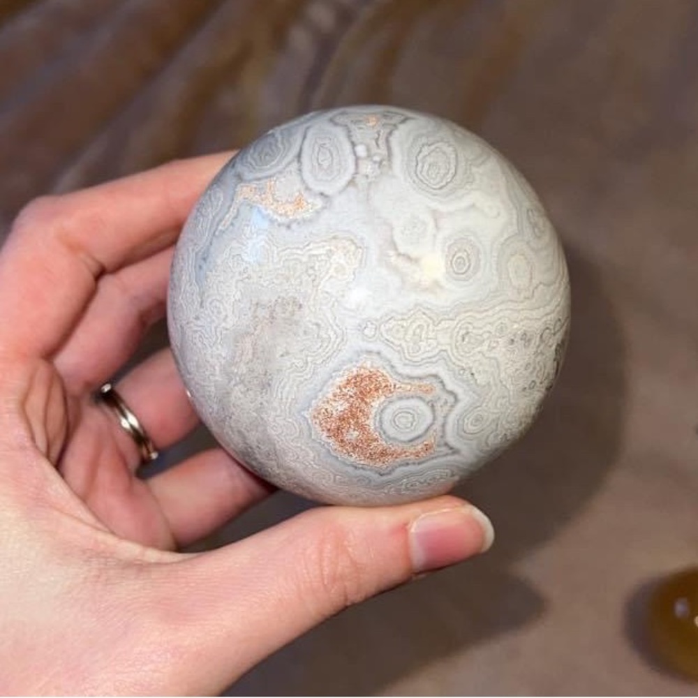 Crazy lace agate sphere ✨🫶🏼